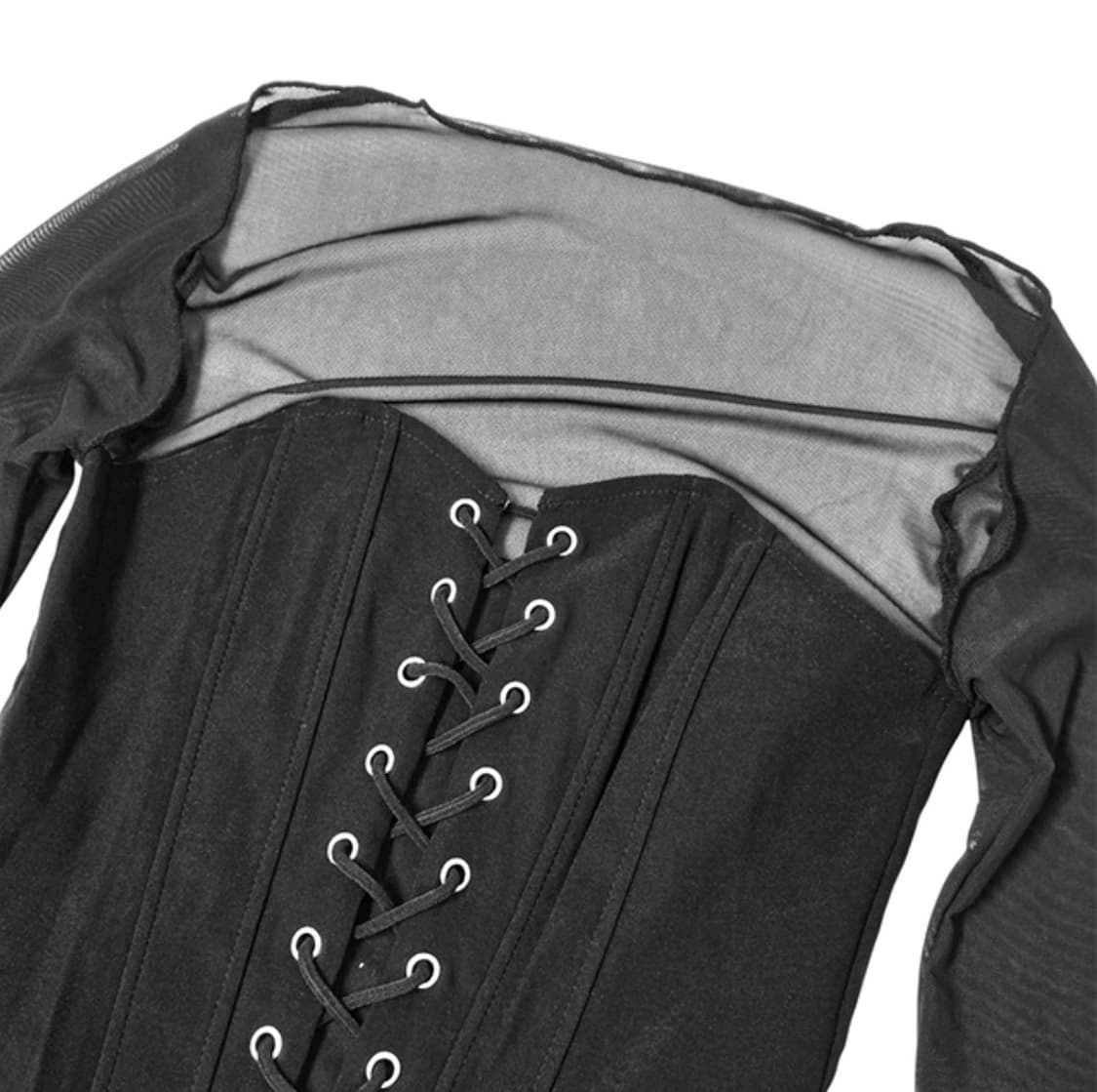 [새상품] 레이스업 시스루 탑  상품이미지2