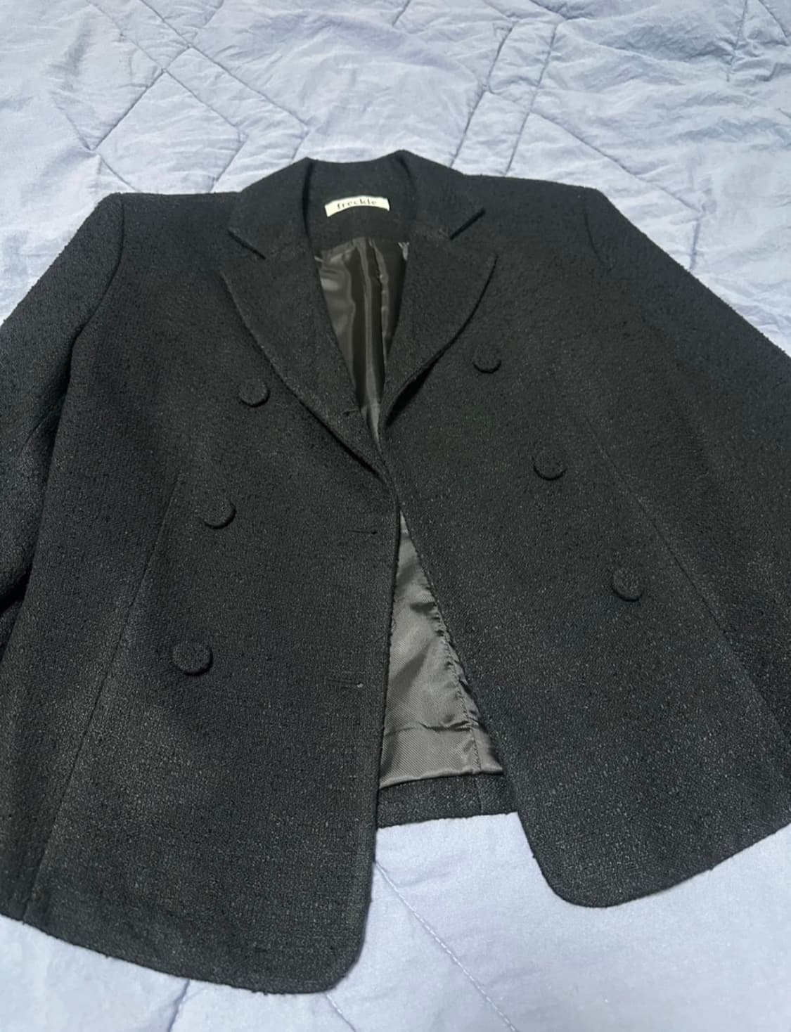 freckle 프레클 블랙 더블 버튼 자켓 상품이미지2