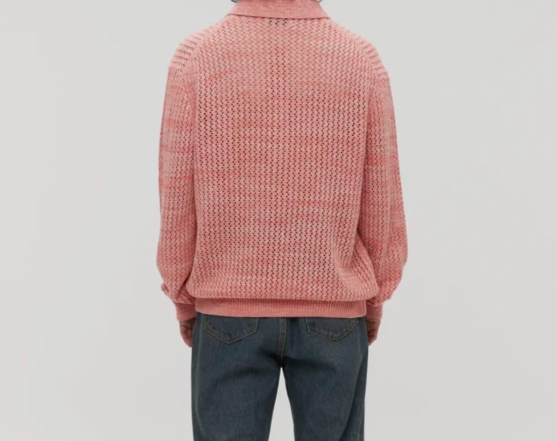 (새상품) 르마드 스카시 반오픈 카라 니트 피치 2사이즈 상품이미지6