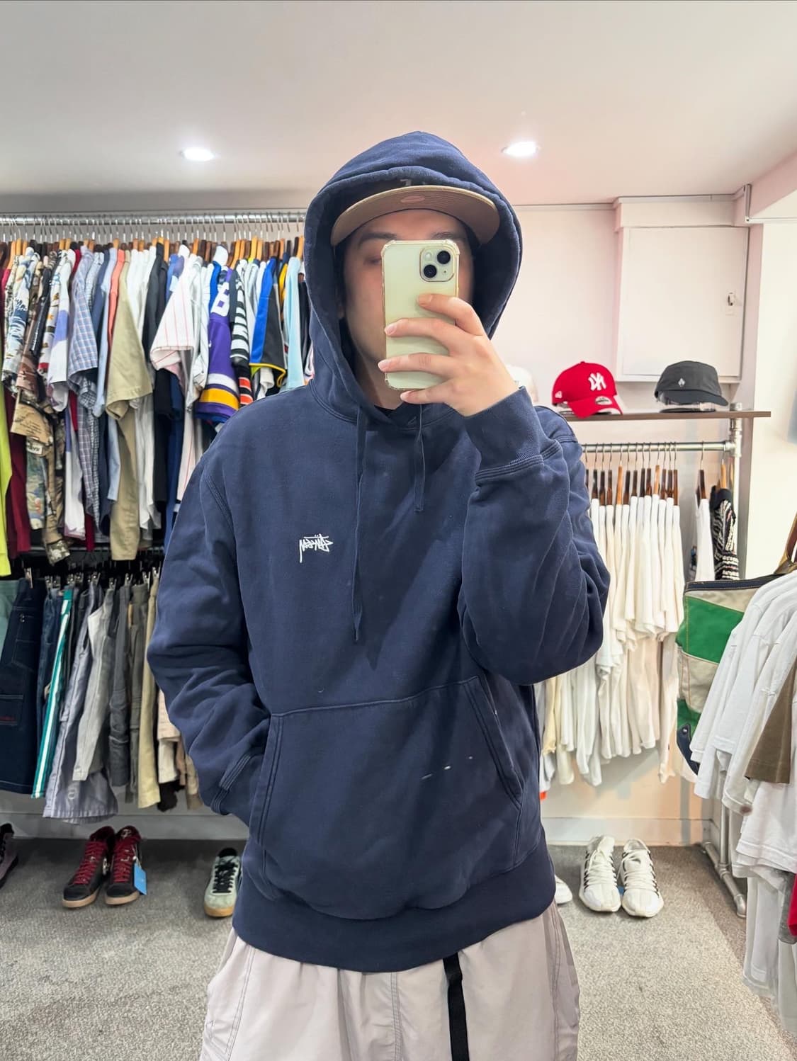 스투시 베이직 로고 후드티 상품이미지4
