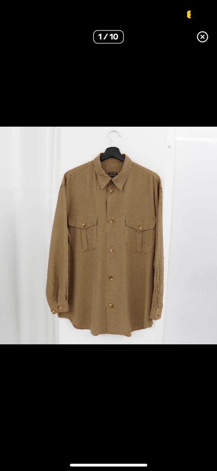 1991SS 조르지오 아르마니 깅엄 체크 셔츠 상품이미지1