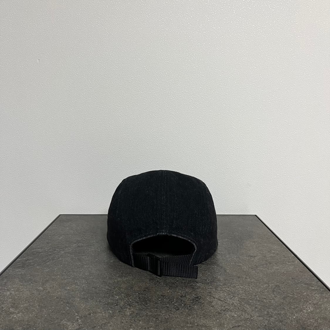 슈프림 워시드 데님 블랙 박스로고 캠프캡 모자 상품이미지4