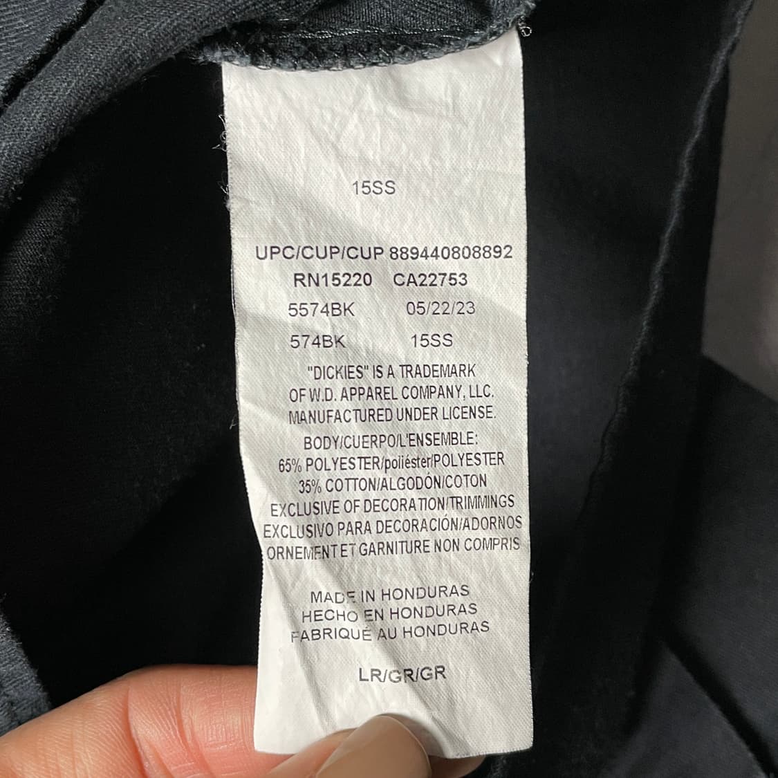 DICKIES 디키즈 빈티지 블랙 플랩포켓 워크 셔츠 A00881 상품이미지10