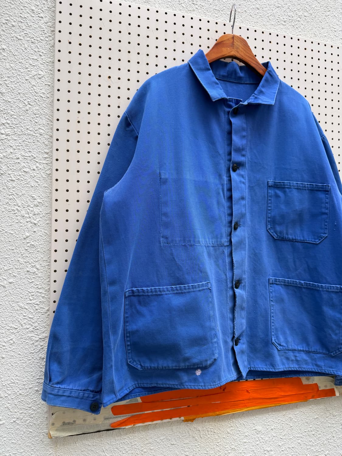 FADED WASHED BLUE OLD VINTAGE 프렌치워크자켓 상품이미지5