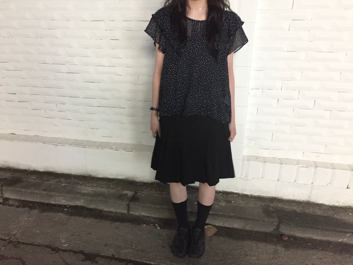 빈티지 시스루 도트 블라우스  상품이미지2