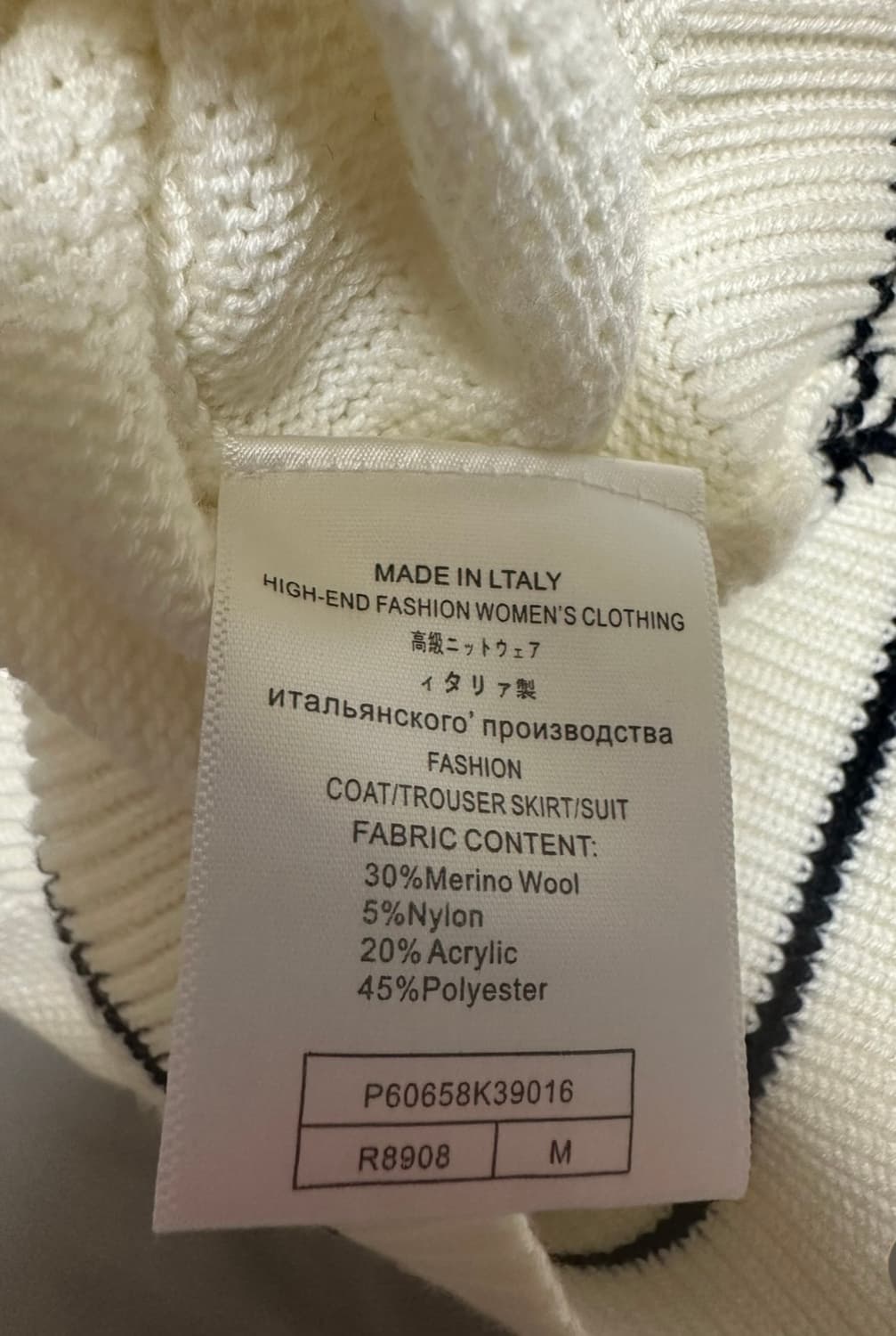 크리스찬 디올 반팔 니트 화이트 정품 상품이미지5