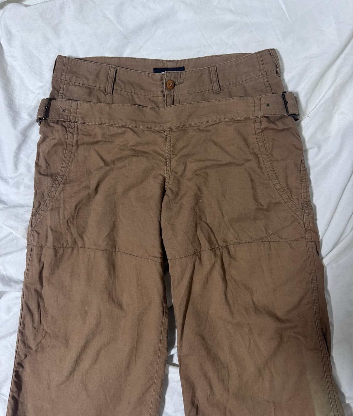 Zucca 더블 웨이스트 크롭 팬츠 y2k 아방가르드 lgb goa 상품이미지3