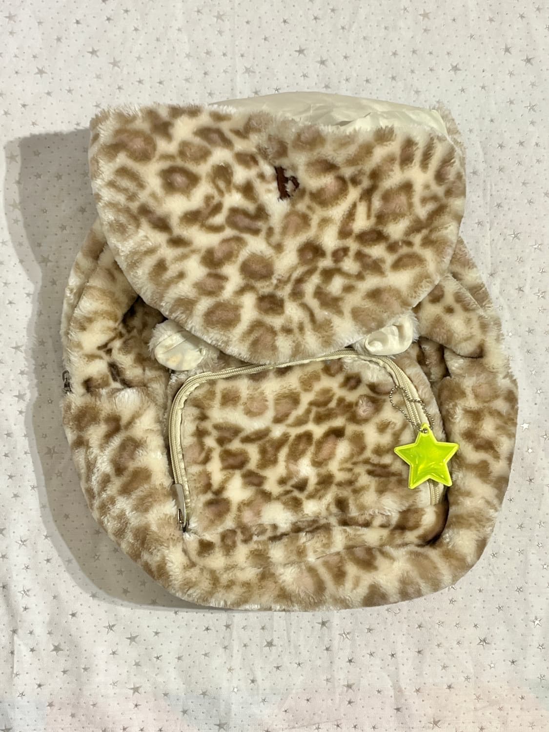 후드가 달린 호피무늬 털가방 〰 상품이미지6