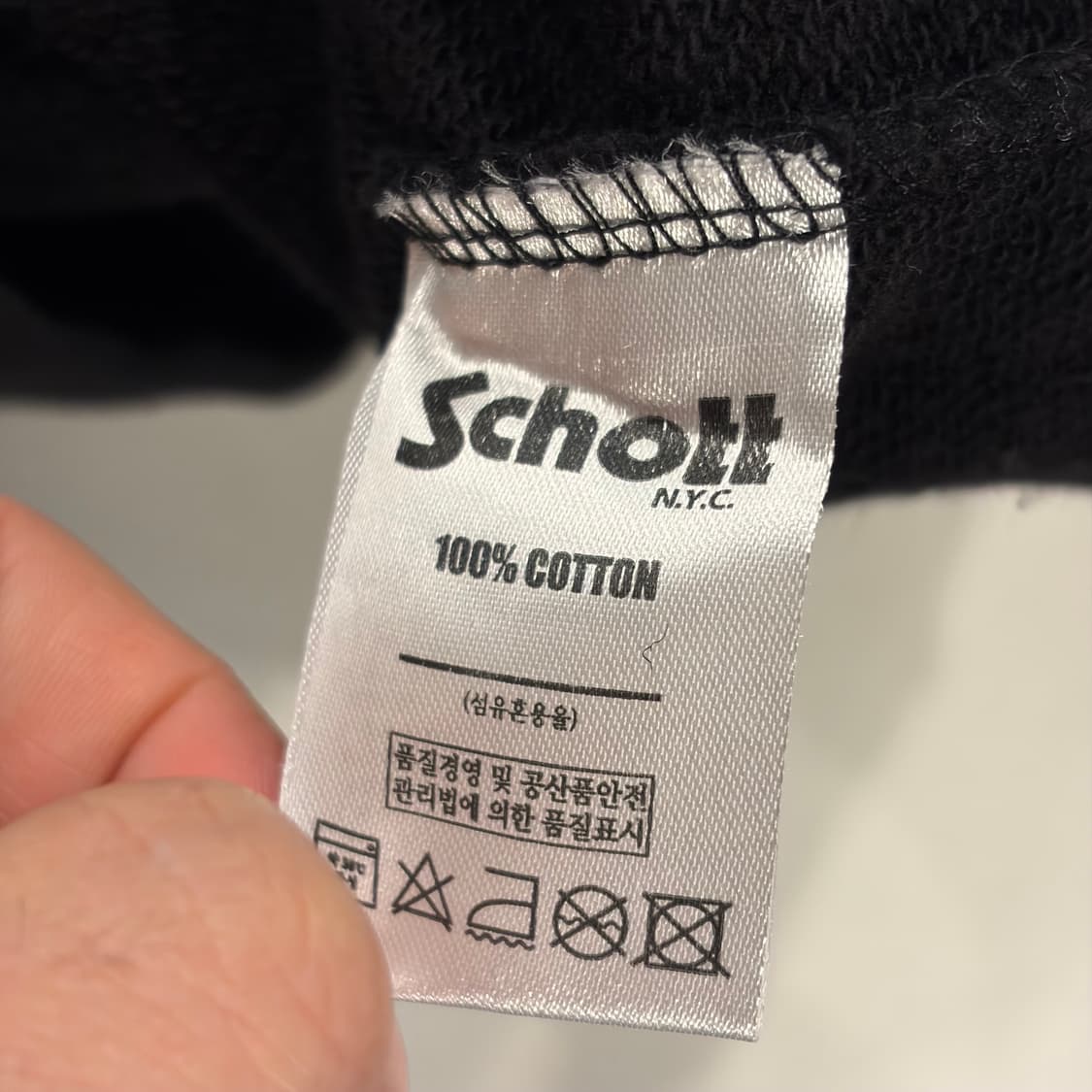 [M] 쇼트 블랙 로고 맨투맨 티셔츠 B491 상품이미지8