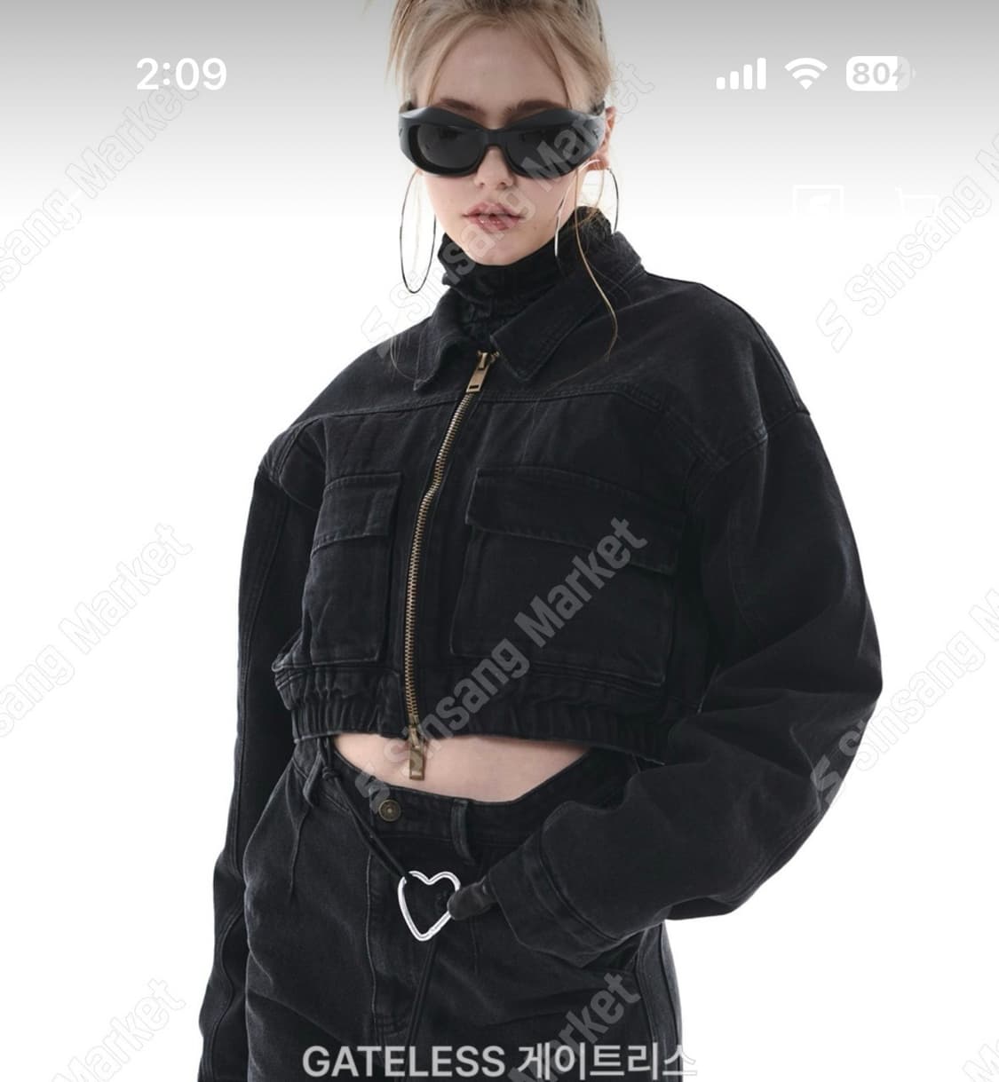 게이크리스 데님 봄버jk (누빔 안감) 상품이미지7