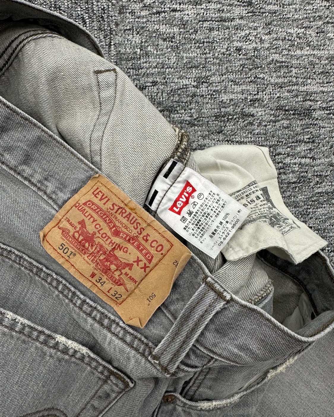 (허단45)00'S 리바이스 501 그레이-M1107 상품이미지3