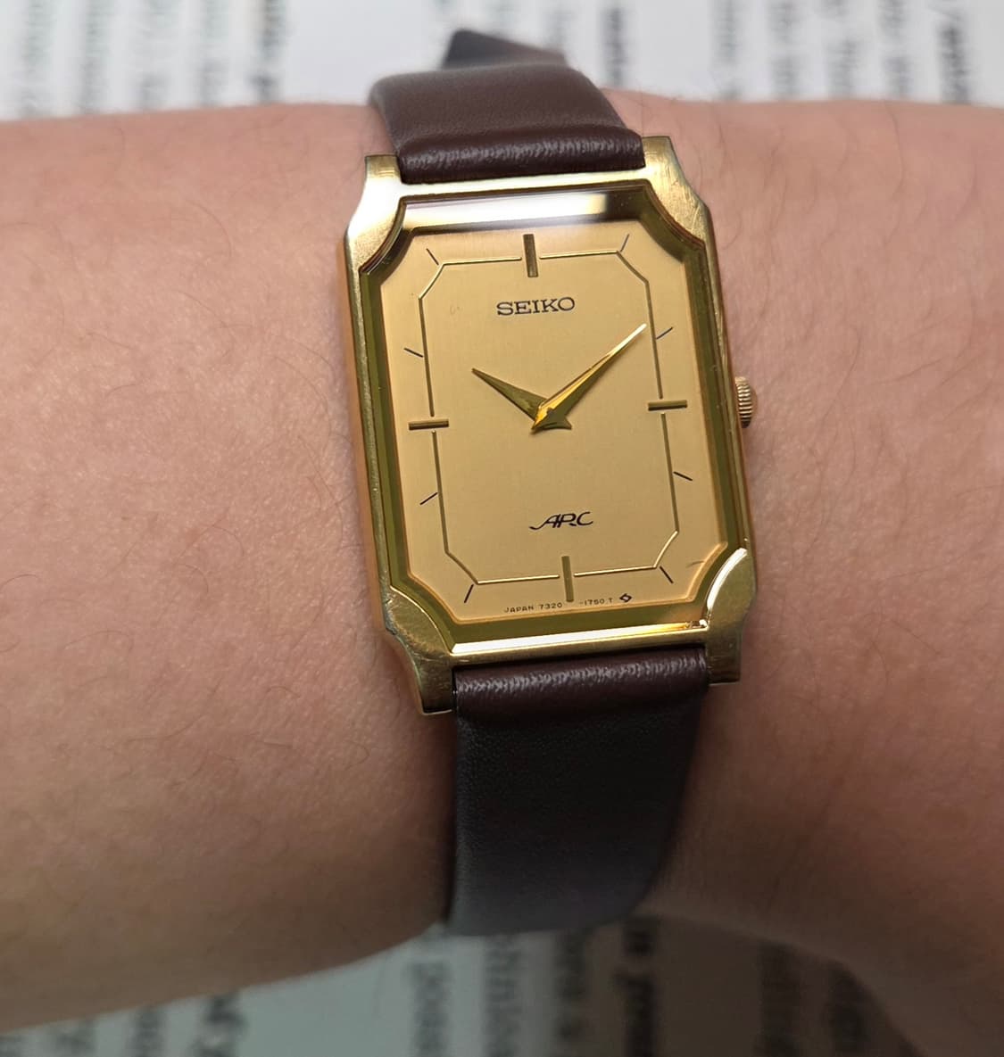 레어] 빈티지 세이코 아크(ARC) 탱크 샴골판 칼침핸즈 슬림쿼츠   상품이미지2