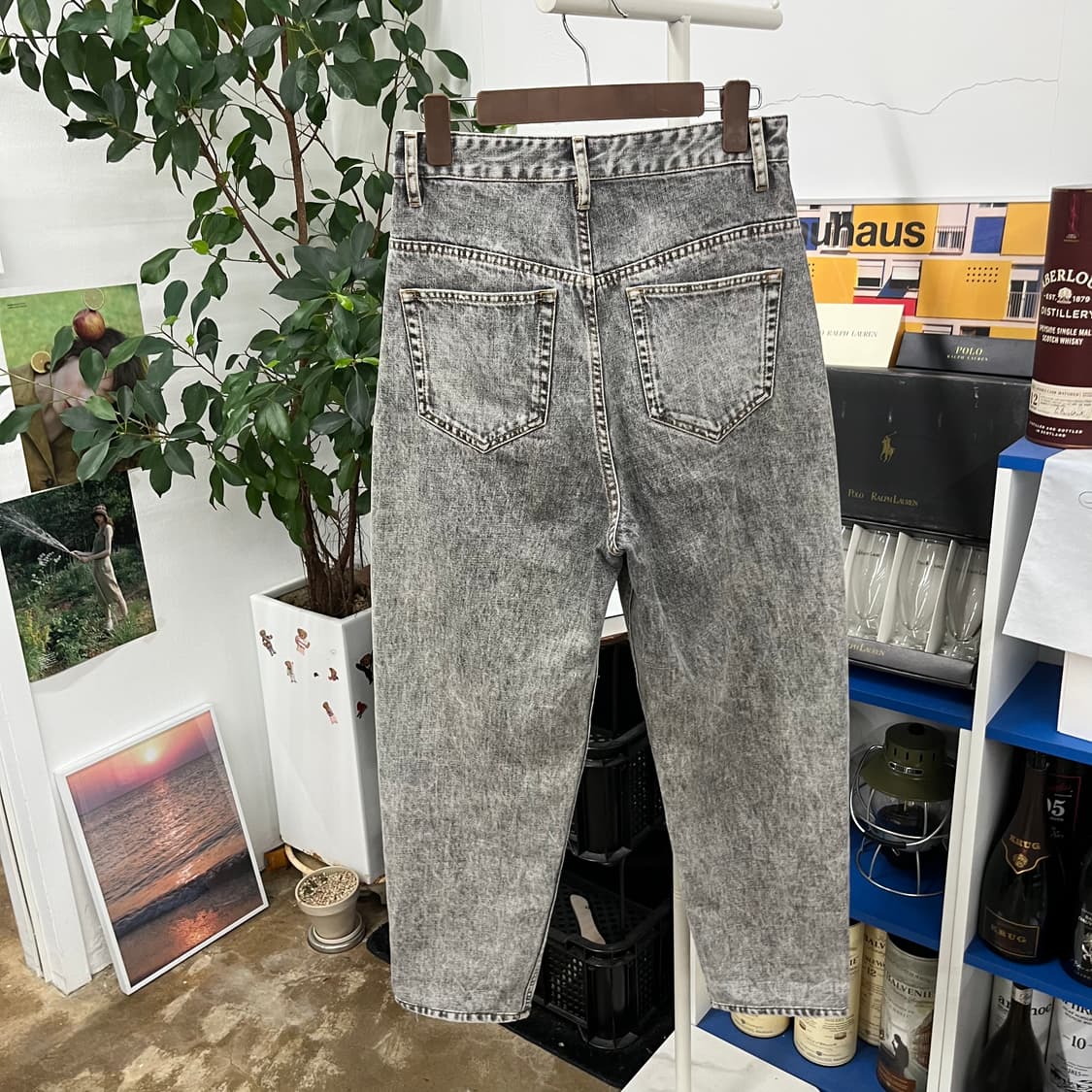 이자벨마랑 흑청 데님 팬츠 34 상품이미지4