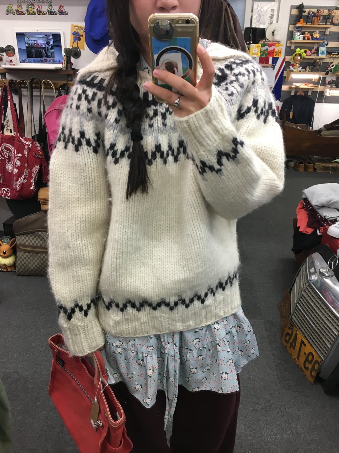 빈티지 세일러 카라 헤비 니트  상품이미지1