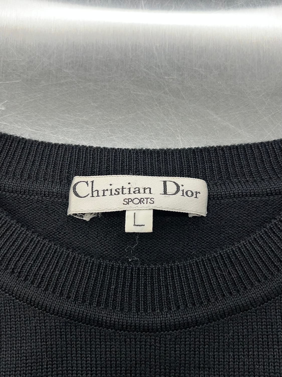 90s 크리스찬 디올 하운드 투스 배색 니트 스웨터 상품이미지7