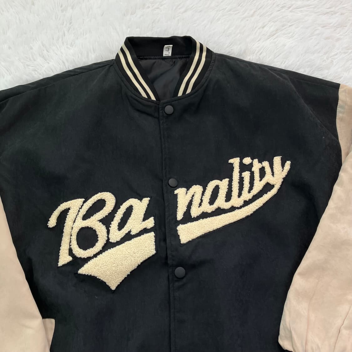 빈티지 네이비 크림 야구 점퍼 748 y2k 스트릿 갸루 펑키 일본빈티지 상품이미지5