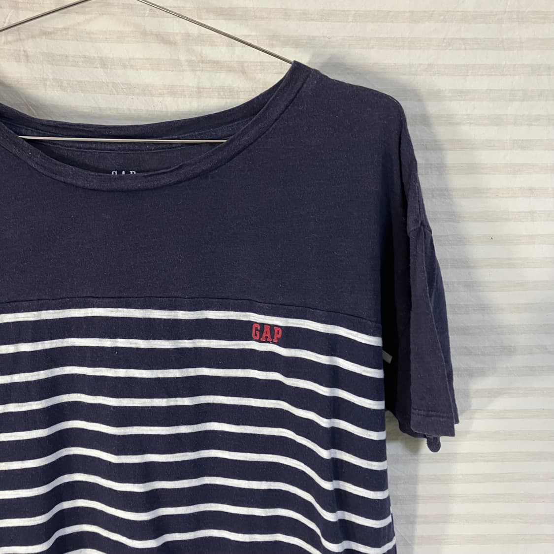 빈티지 GAP 네이비 스트라이프 반팔 994 y2k 스트릿 갸루 펑키 일 상품이미지3