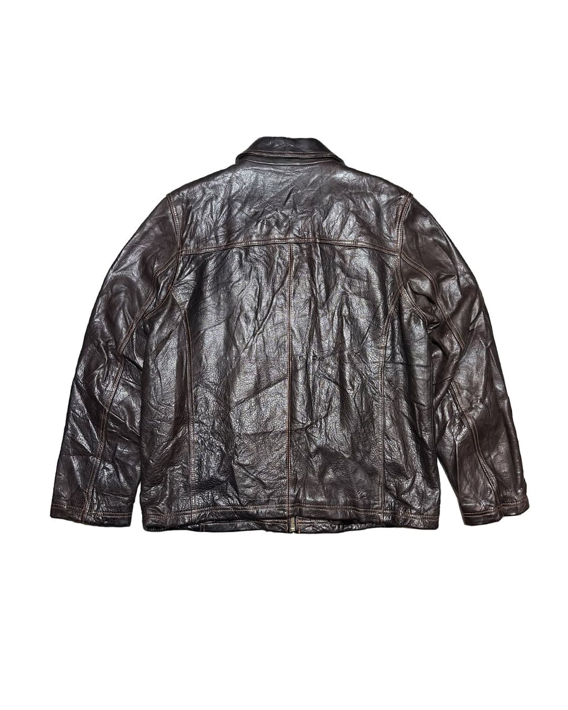 웰슨 레더 헤비 리얼 레더 바이크 자켓 상품이미지2