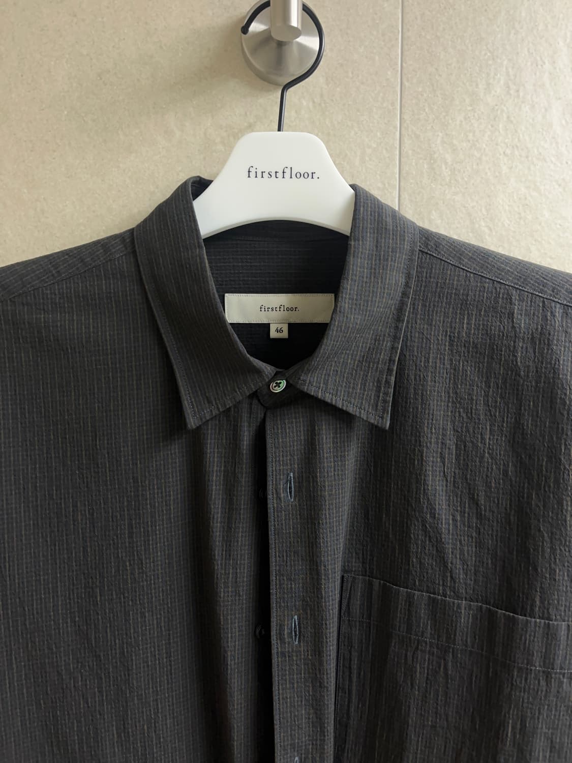 [46] 퍼스트플로어 체크4번 팥죽 셔츠 상품이미지2