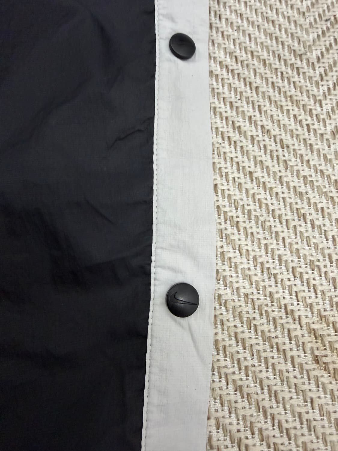 정품) 나이키 나일론 블랙 스냅 트랙 팬츠 S 상품이미지5