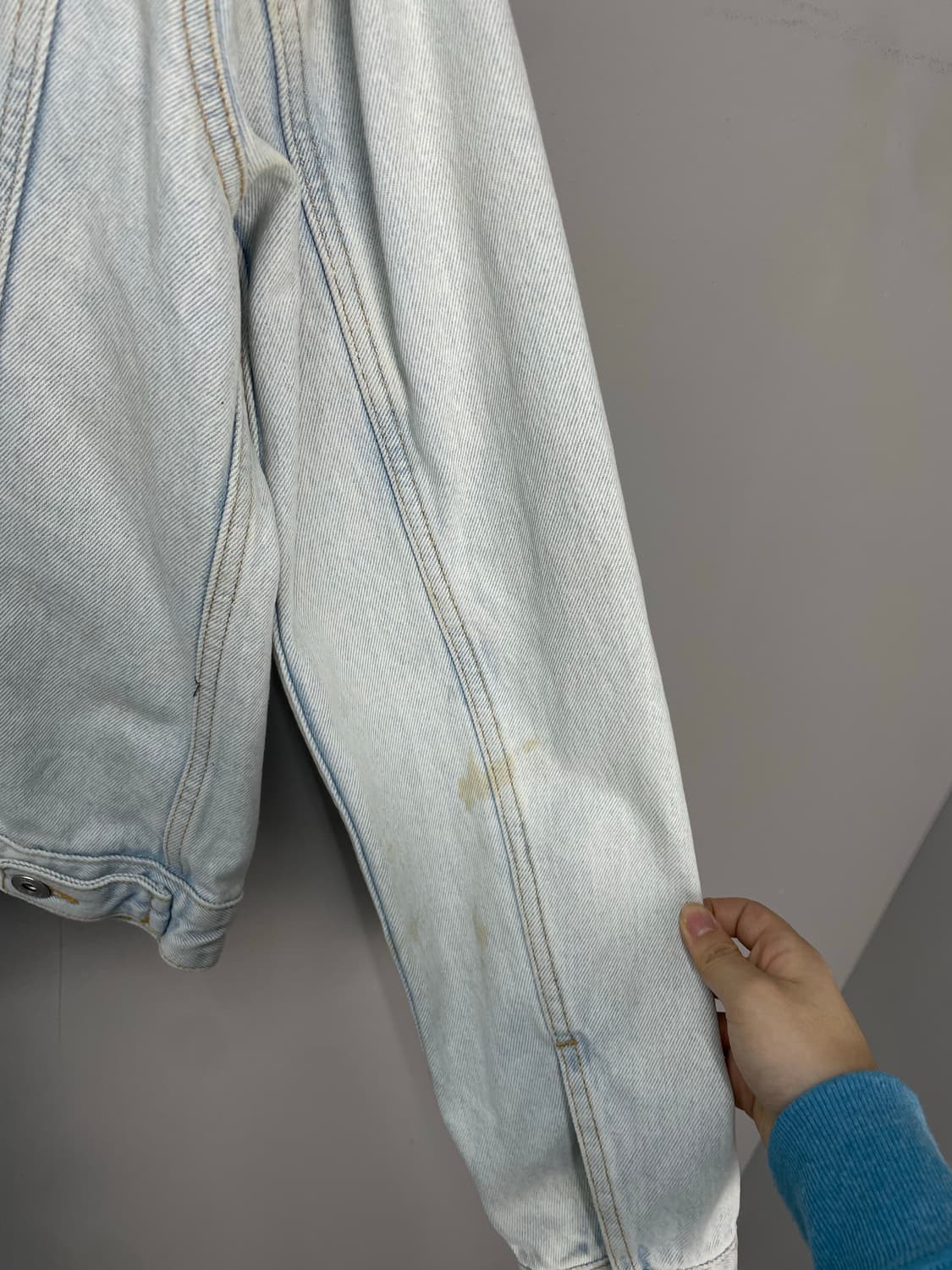 오프화이트 백 디아그 프린팅 데님 자켓 H1084 상품이미지10