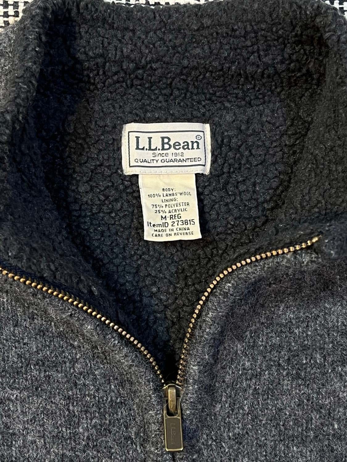 엘엘빈 램스울 집업 베스트 M 상품이미지3