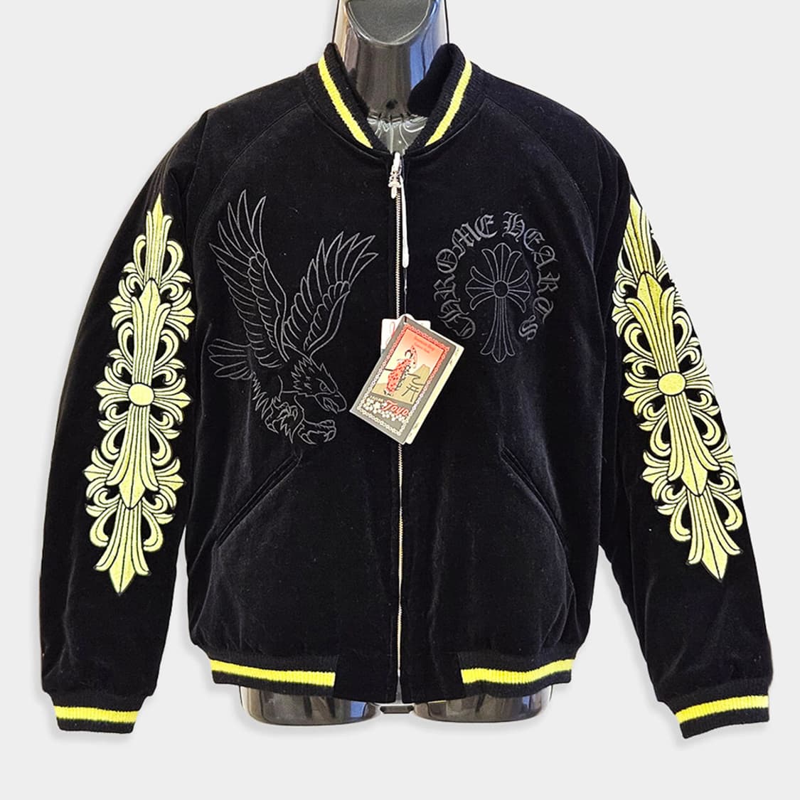 [L] 미사용 크롬하츠 메티보이 리버서블 스카잔 블루종 B1213C158 상품이미지1