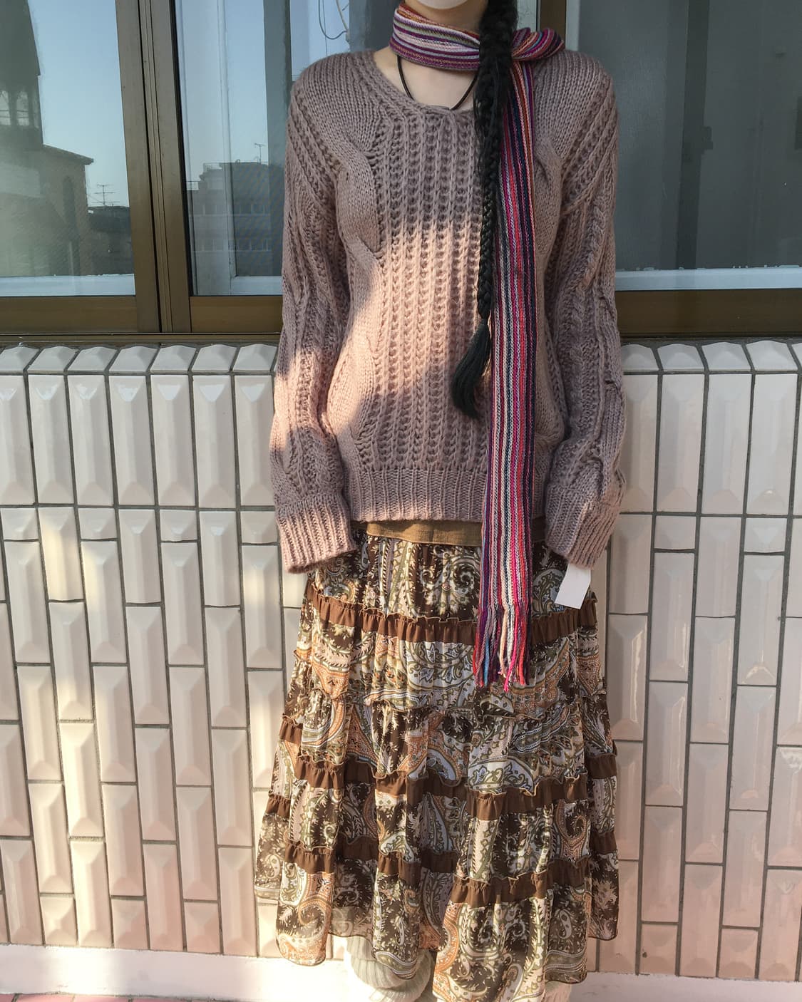 cable pattern knit 상품이미지1