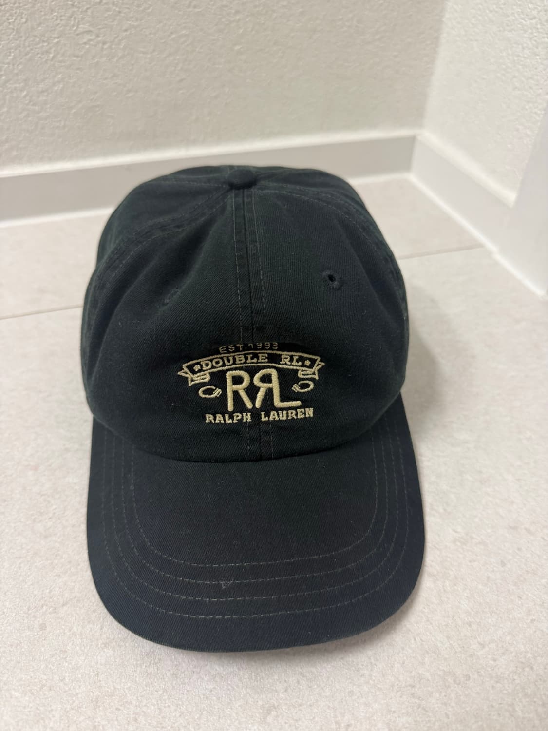 RRL 랜치로고 트윌 볼캡 블랙 상품이미지1