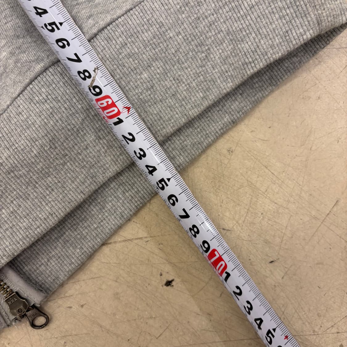 마크곤잘레스 빅로고 그레이 후드집업 상품이미지5