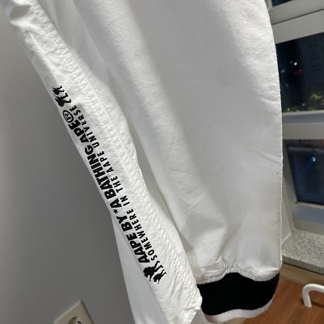 Aape Bape 에이프 베이프 사루 로고 흰색 셔츠 상품이미지8