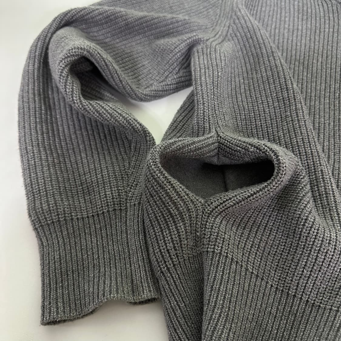 M 유니클로C 진그레이 루즈핏 와플 니트집업 상품이미지4