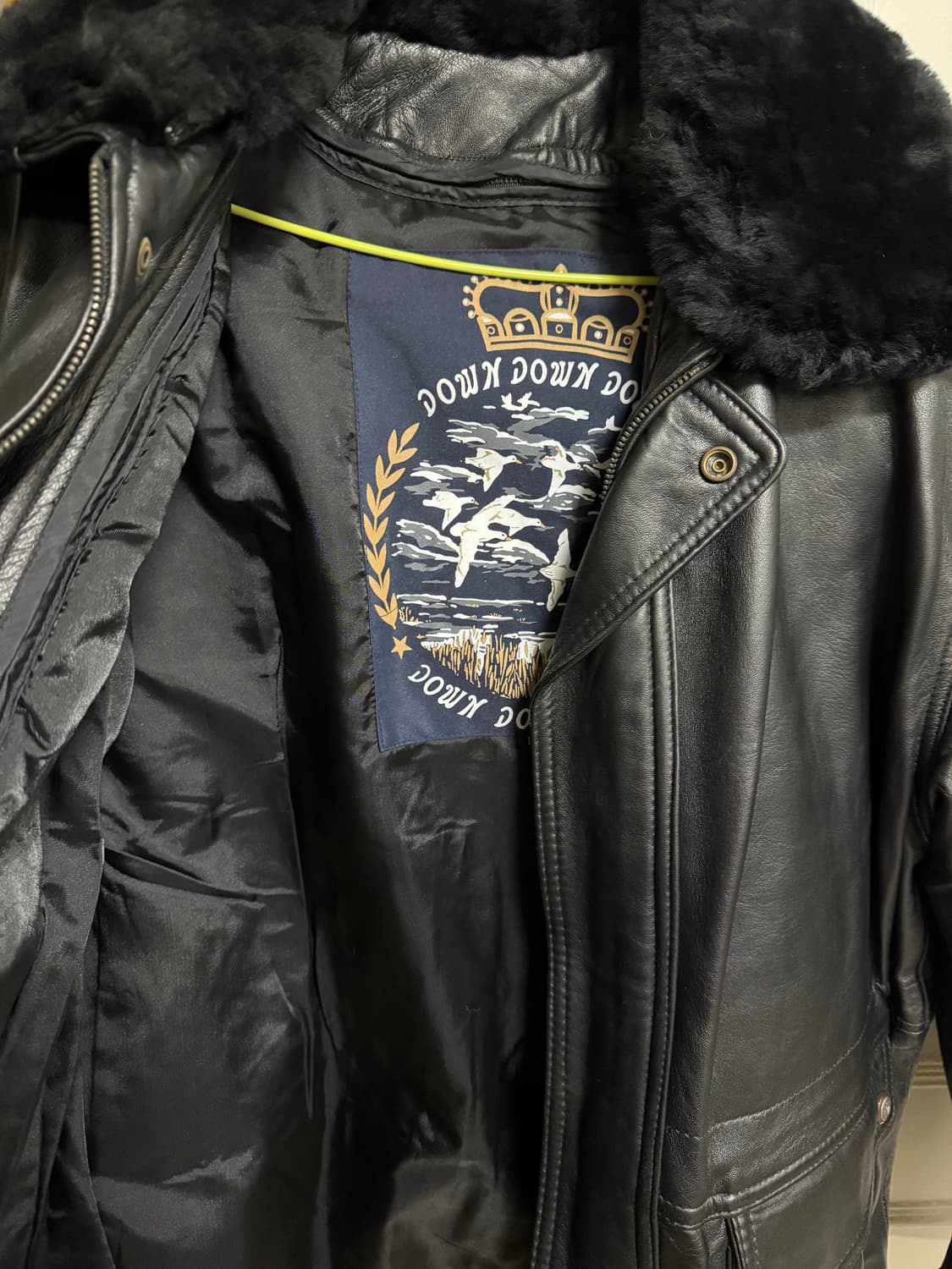 남자양가죽오리털자켓거의새거 상품이미지5