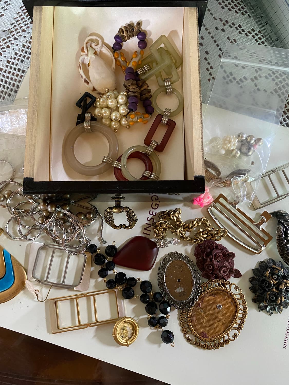 빈티지 주얼리 하자품 일괄 체인큐빅벨트 포함 상품이미지1