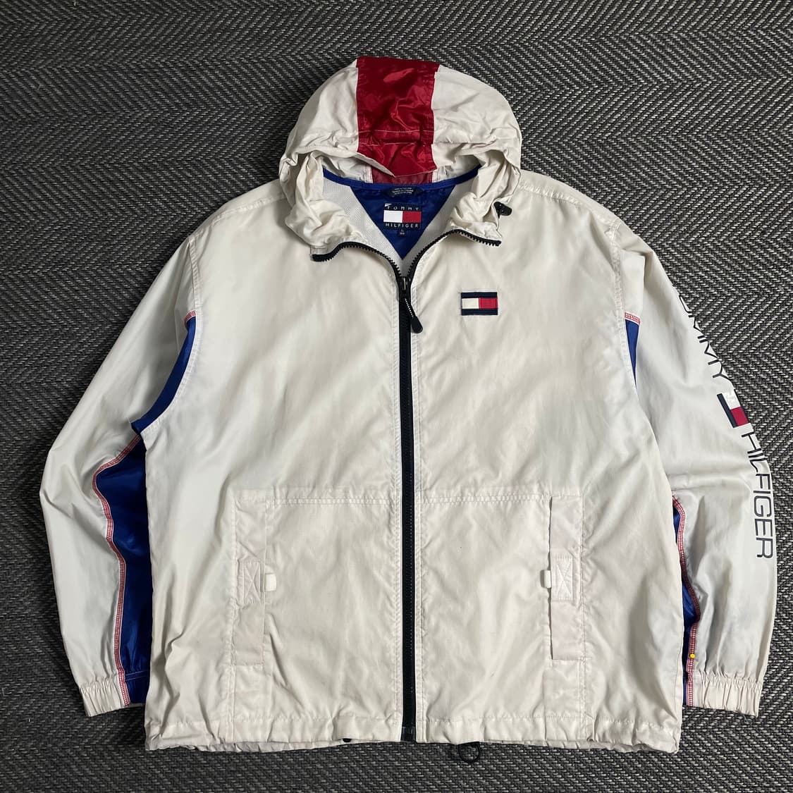 90s 타미힐피거 스펠아웃 빅로고 바람막이 자켓 y 3739 상품이미지2