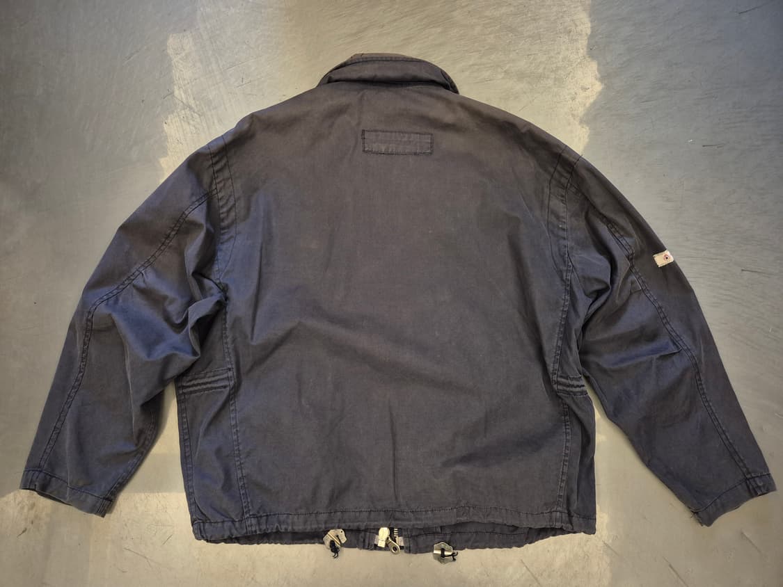 90s OIL&CO 하드페이딩 파이어맨 봄버 자켓 상품이미지2