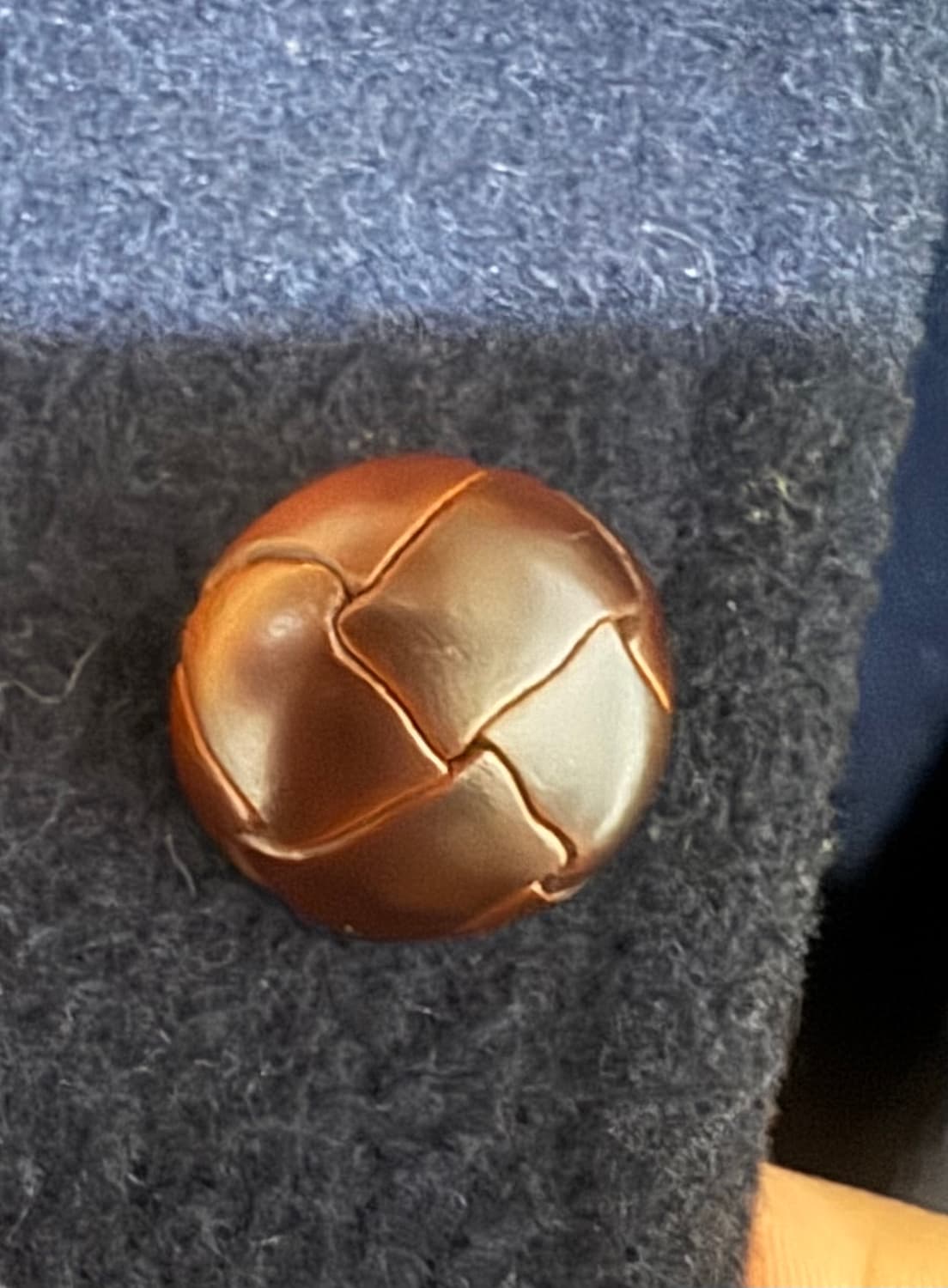 단톤 여성 울 라운드 숏 코트 네이비 34(한국 사이즈 85) 상품이미지4