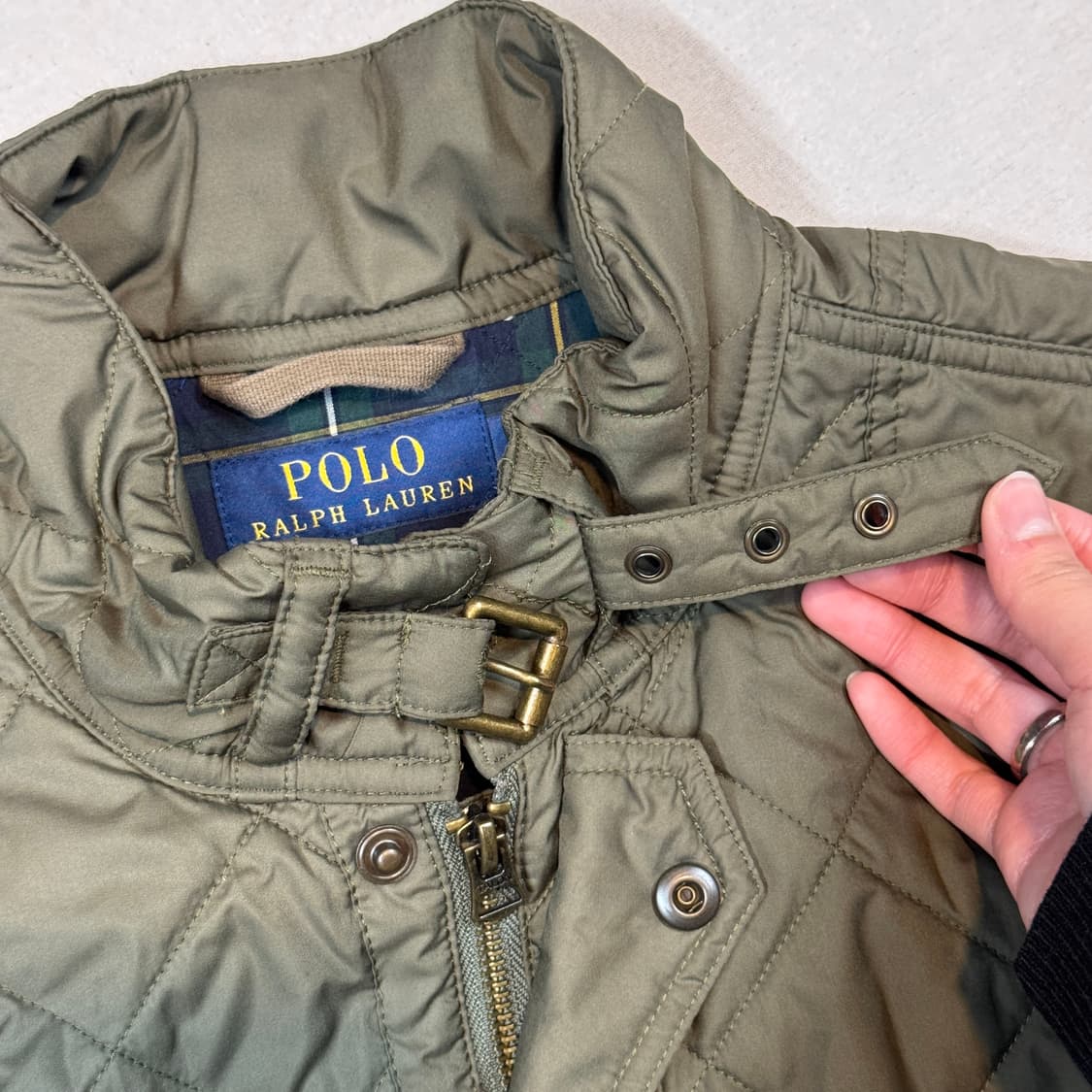 L) 폴로 랄프로렌 올리브 클래식 퀼팅 조끼 베스트 상품이미지3