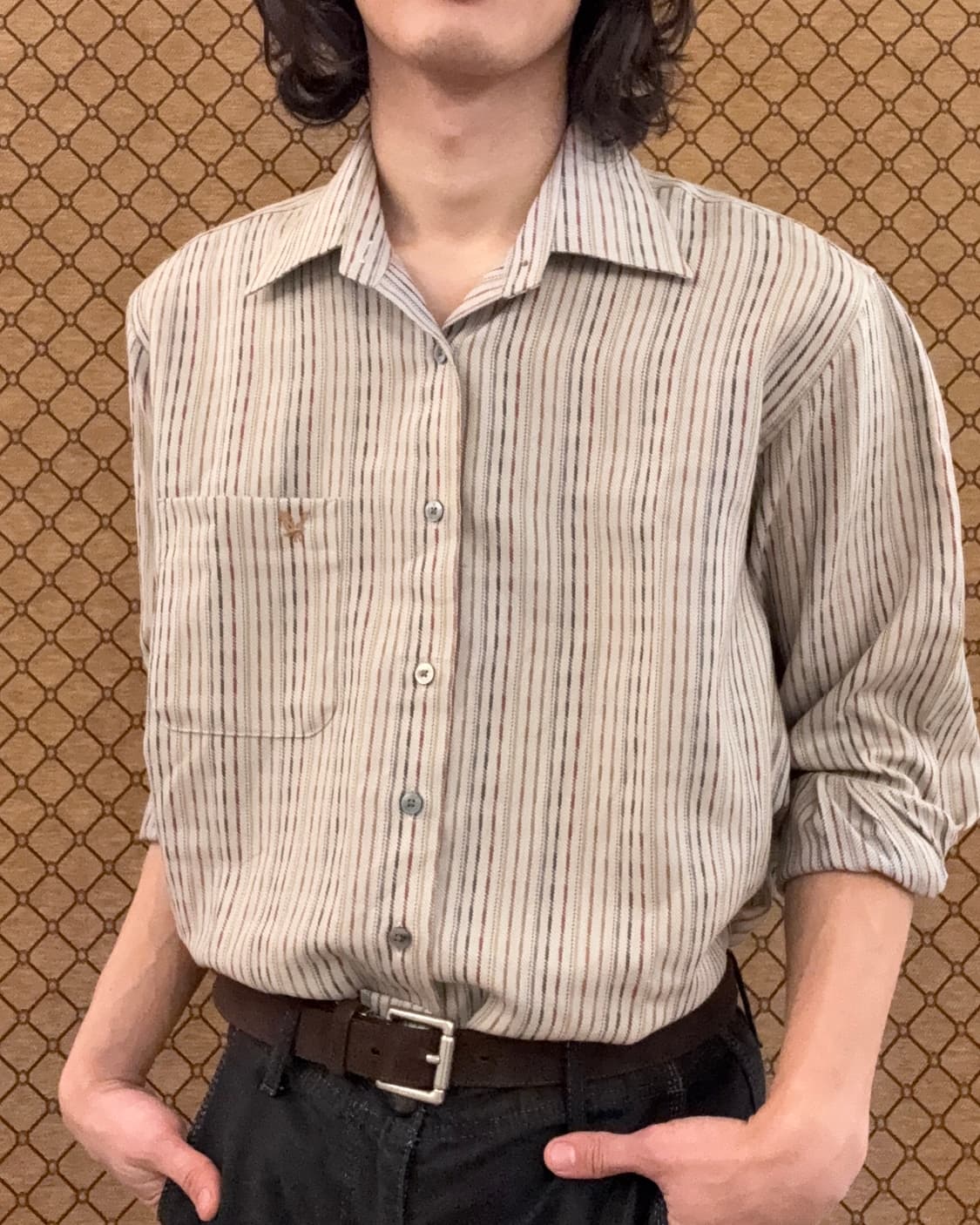 아이보리 빈티지 스트라이프 셔츠 상품이미지5