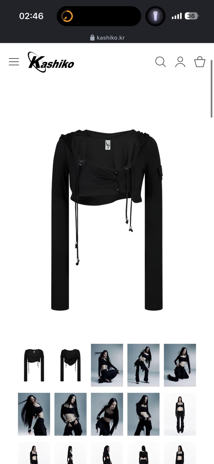 Hooded Bolero Cardigan Black 상품이미지1