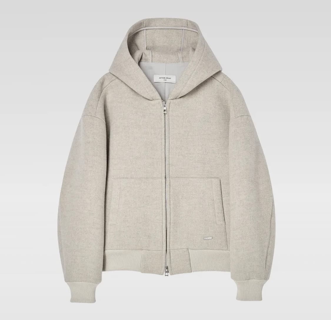 시몬 후디드 집업 블루종 아이보리 상품이미지1