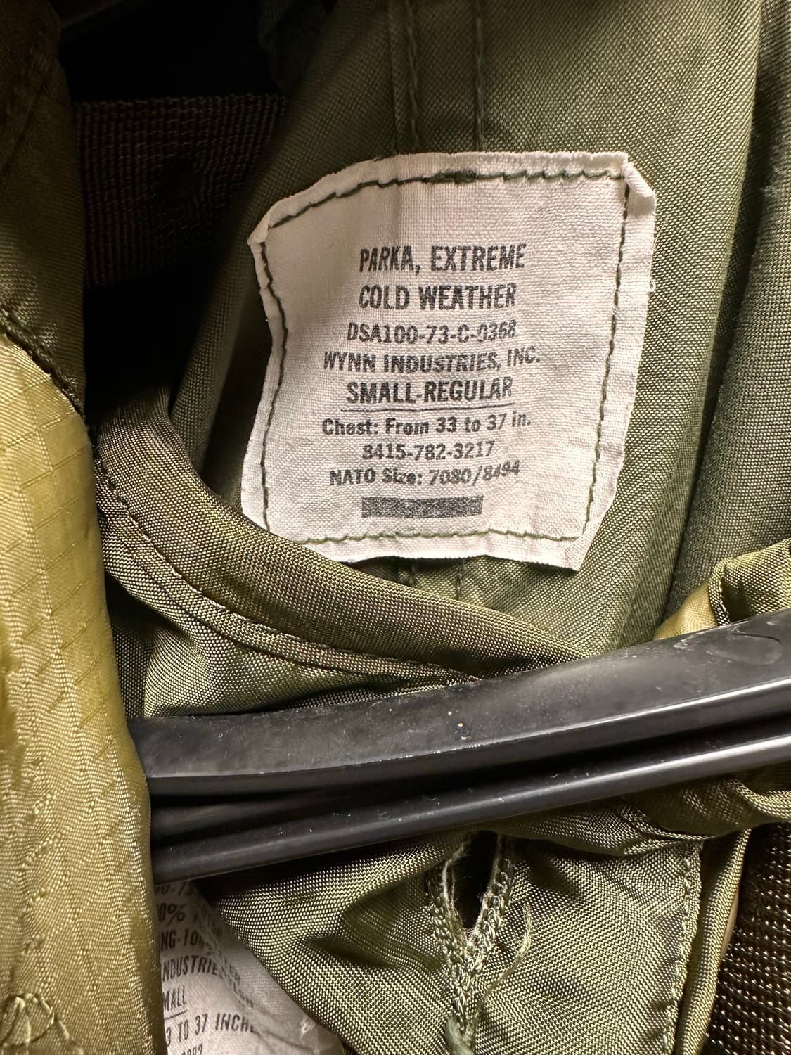 개파카m65스몰사이즈 판매합니다 상품이미지5