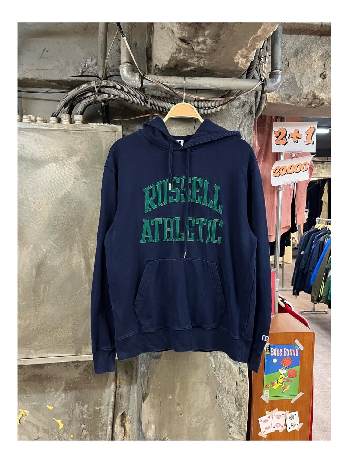러셀 애슬레틱 로고 후드티 네이비 L #csz3307 상품이미지1
