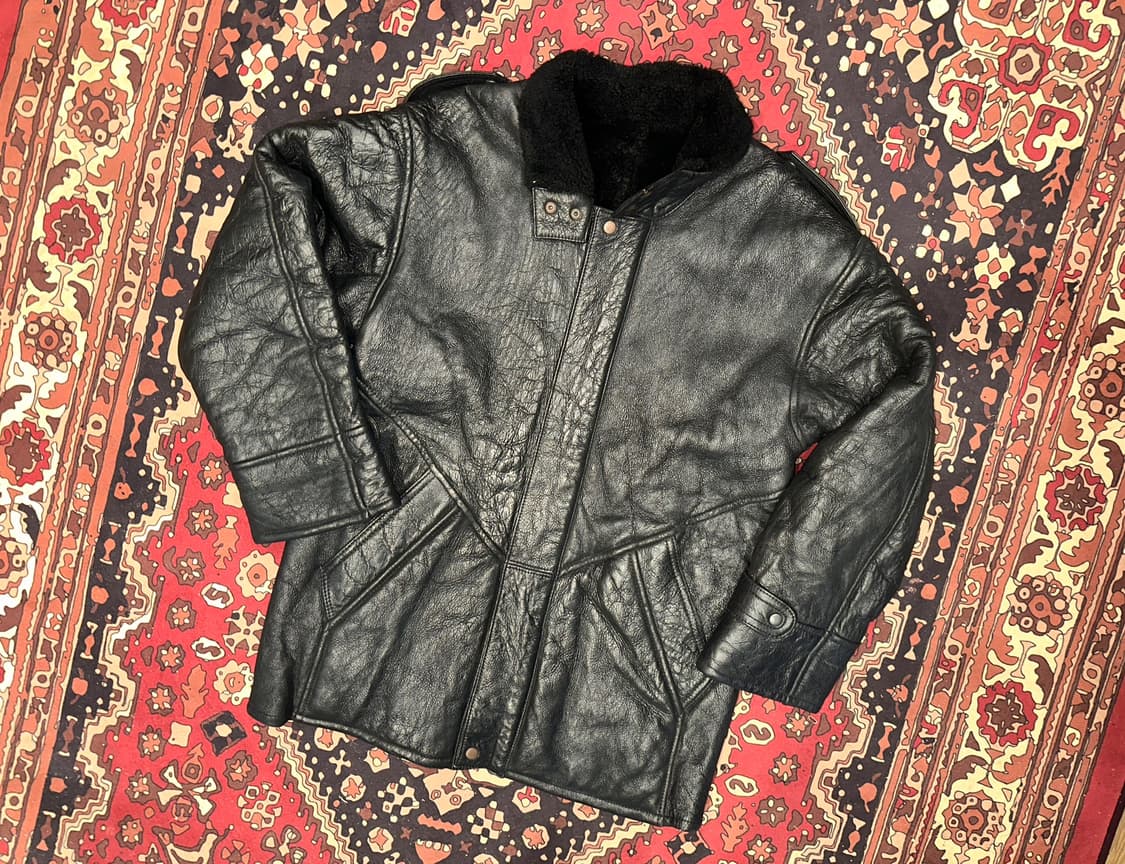 ( L-XL ) 가죽무스탕 레더자켓 양가죽무스탕 가죽코트 가죽카코트 상품이미지1