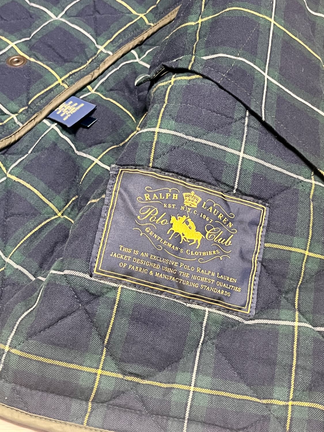 폴로 랄프로렌 퀼팅 베스트 M 올리브 상품이미지4