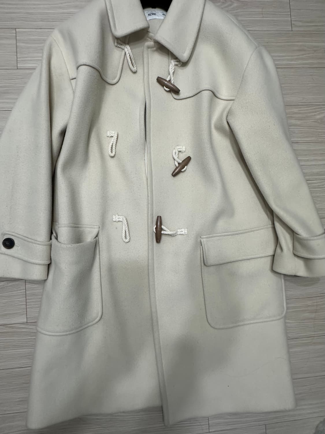 미쏘 울 떡복이 코트 오트밀 상품이미지1