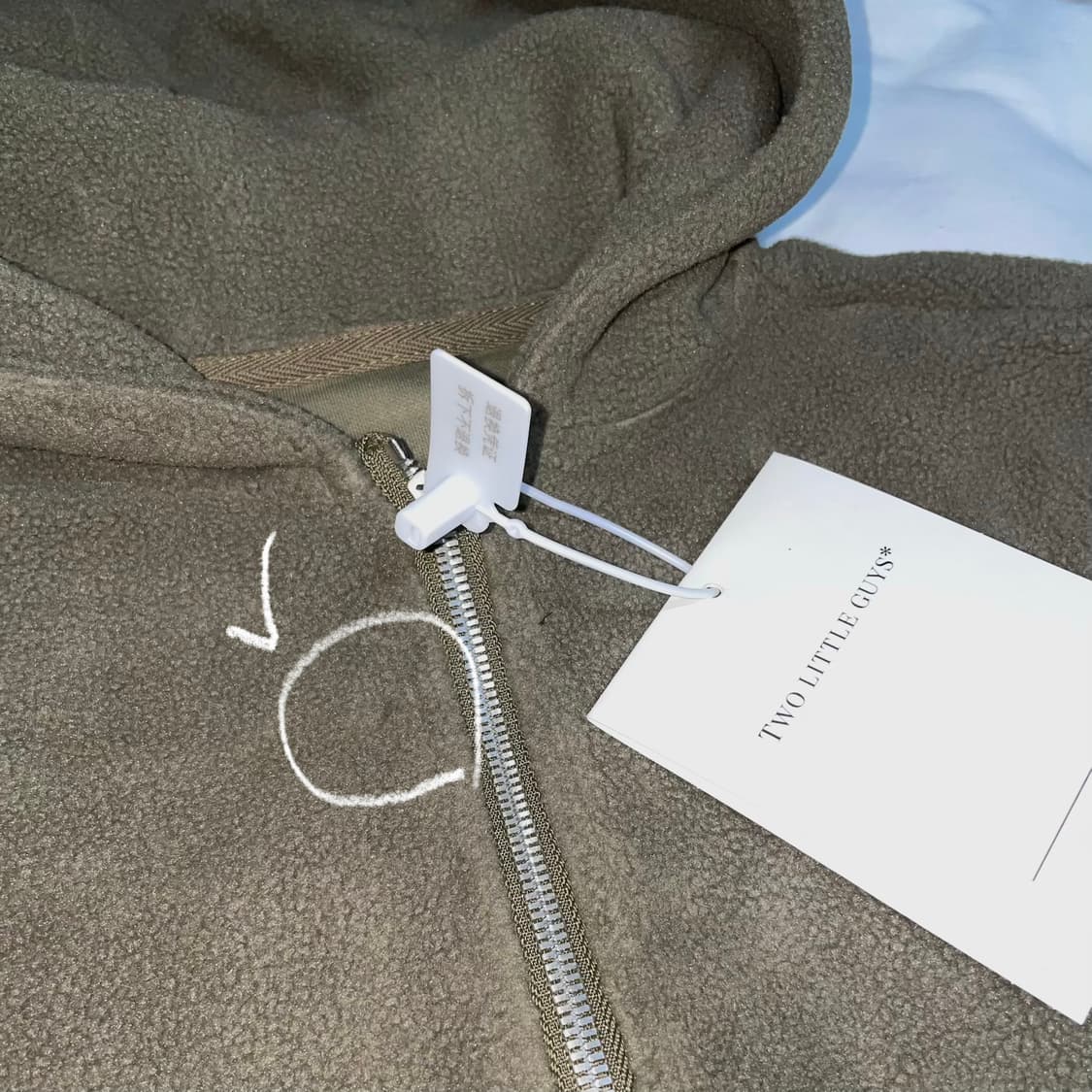 Twolittleguys 고양이 귀 플리스 카키 상품이미지2