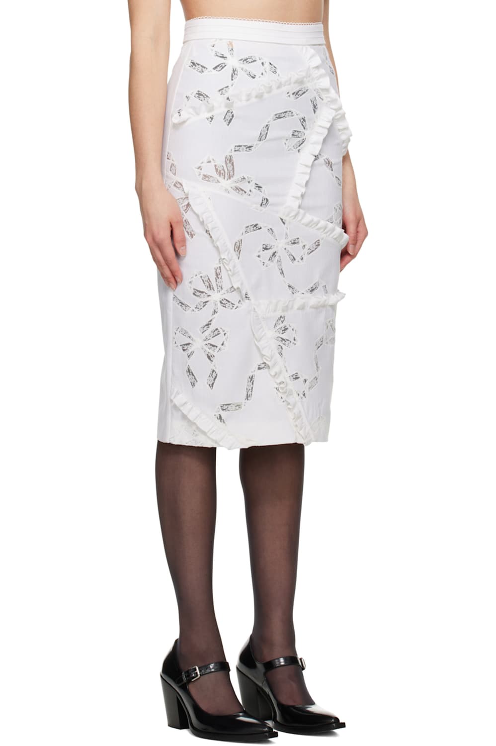 [8]슈슈통 Cutout Bow 패치워크 스커트 상품이미지2