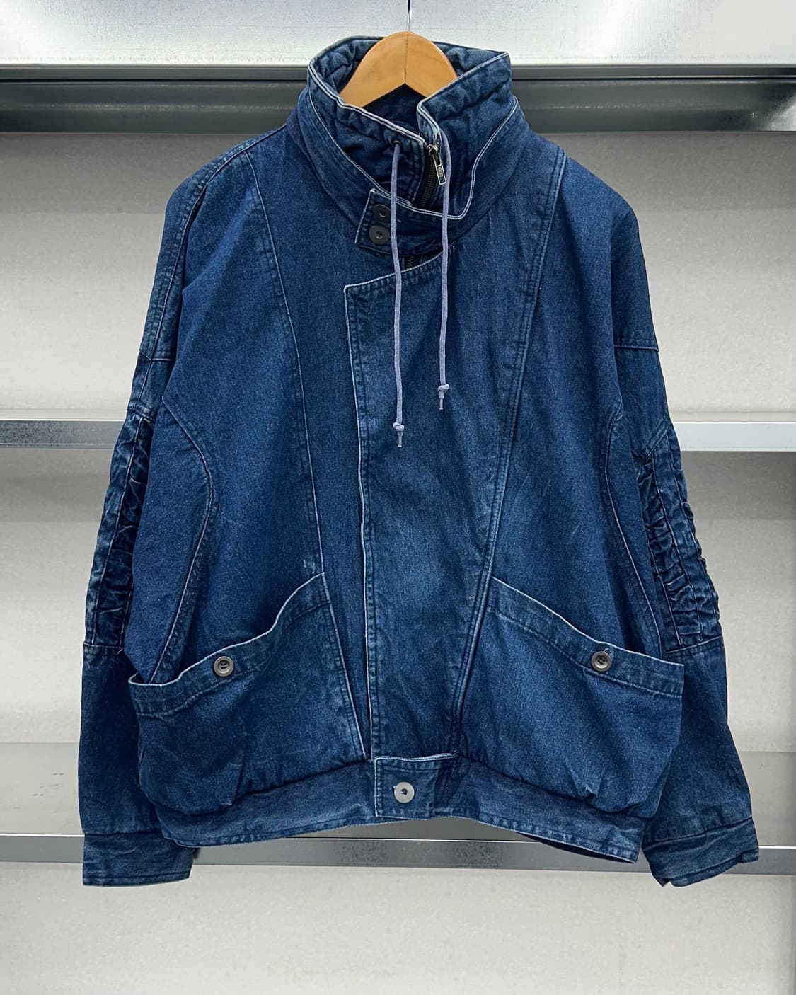(L오버핏)리워크 가오리핏 데님자켓-M1490 상품이미지1