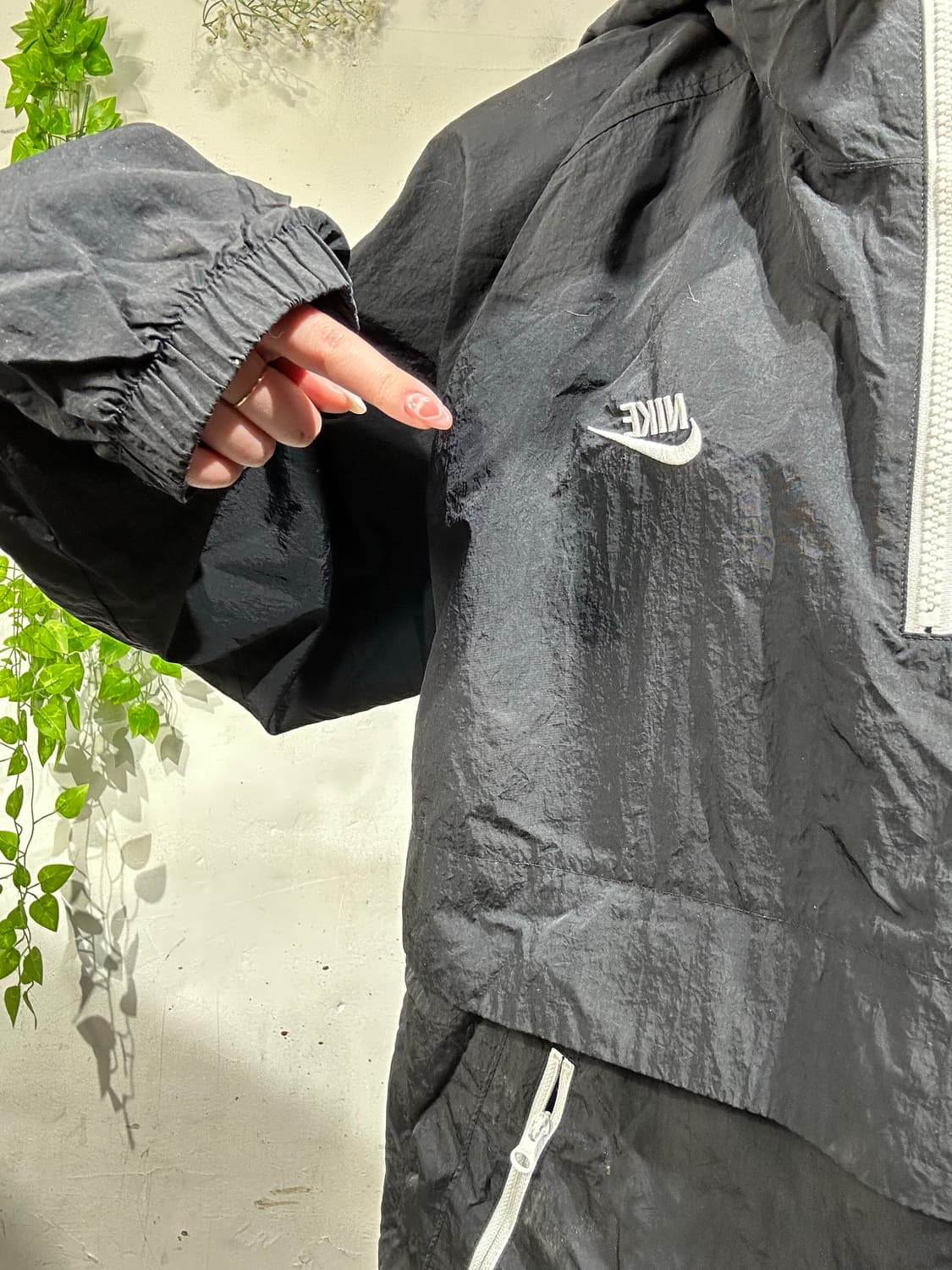 나이키 블랙 아노락 후드 오버핏 바람막이 자켓 XL 상품이미지4